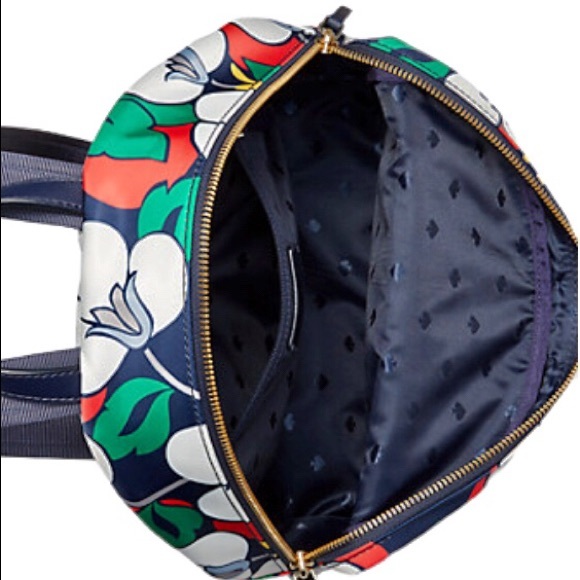 Kate Spade Medium Backpack Floral Blue/Multicolor - Picture 4 of 4